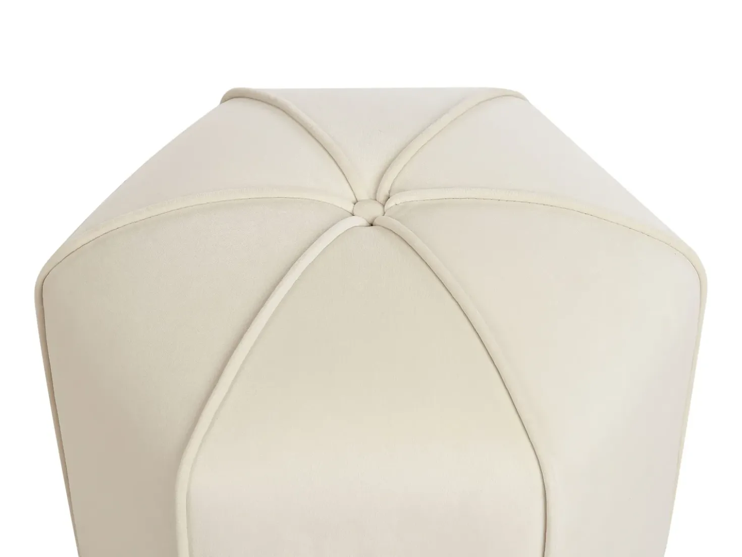 Pouf WISHEK Velluto Beige chiaro