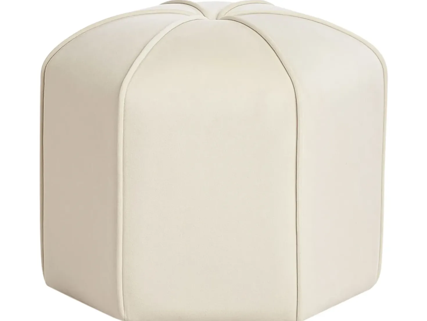 Pouf WISHEK Velluto Beige chiaro