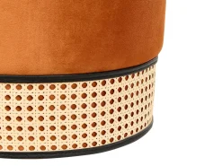 Pouf YANKTON Velluto Arancione