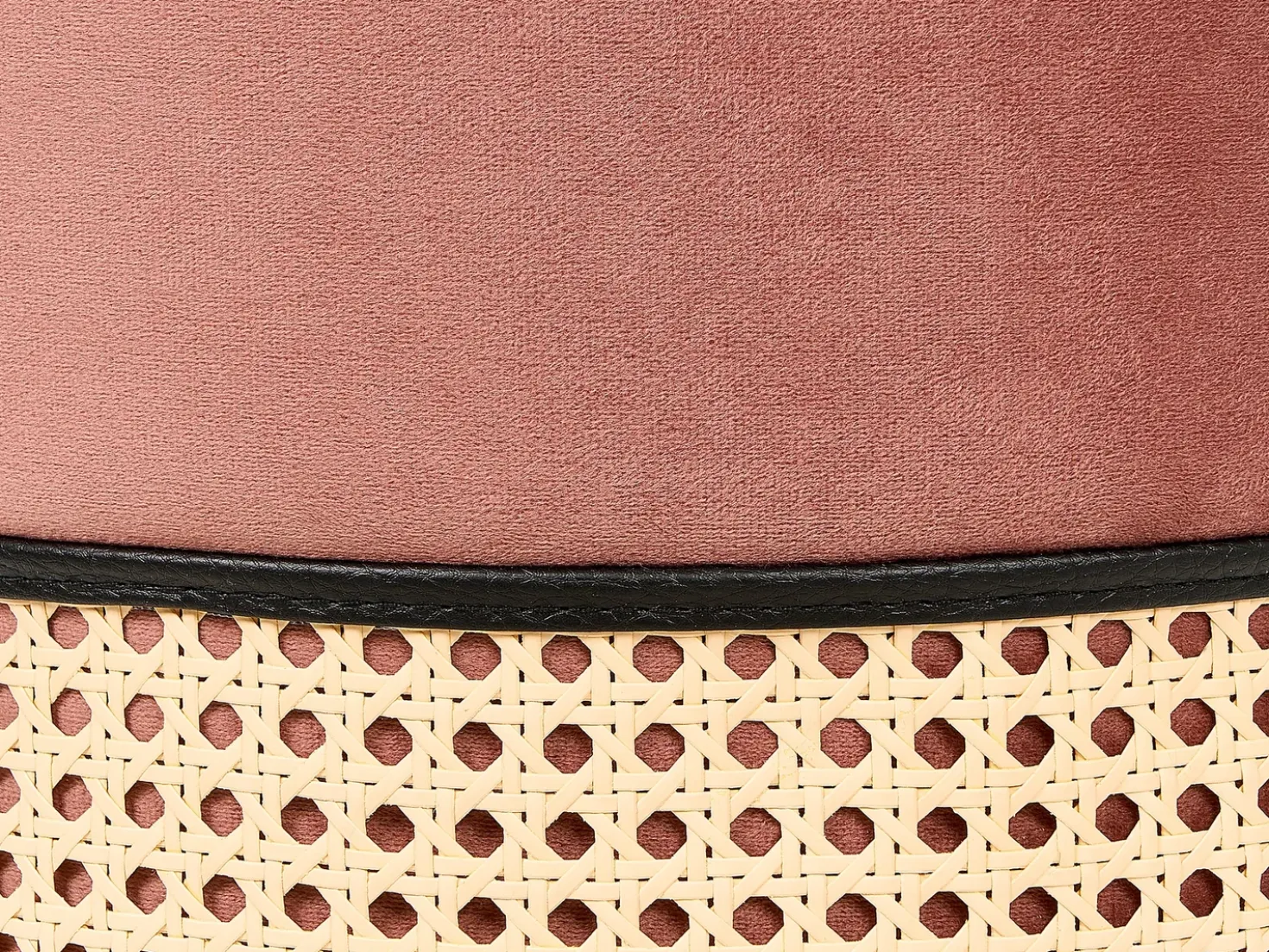 Pouf YANKTON Velluto Rosa