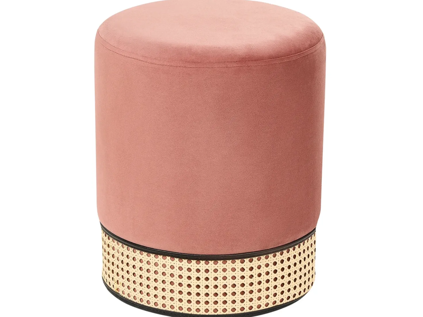 Pouf YANKTON Velluto Rosa