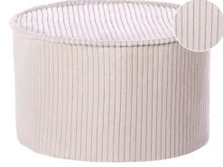 Pouf ZIKRIA Velluto Beige chiaro