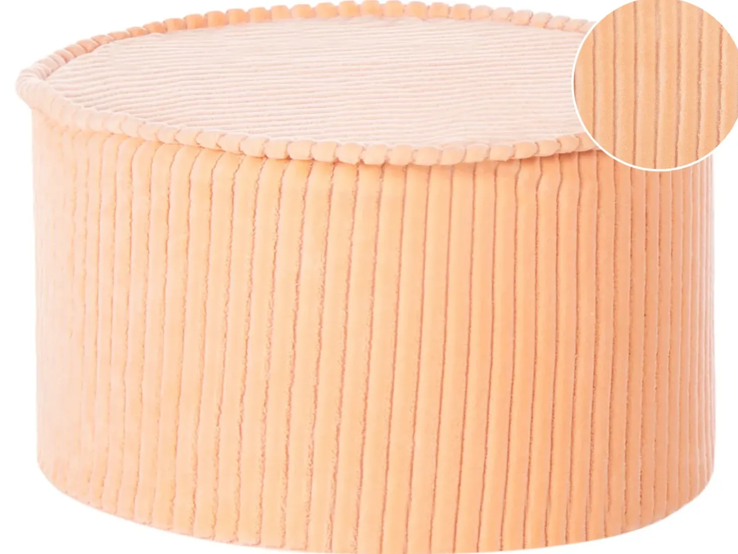 Pouf ZIKRIA Velluto Rosa pesca
