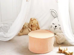 Pouf ZIKRIA Velluto Rosa pesca