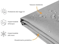 Protezione impermeabile CHUVA 200 cm 120 cm 120 cm Grigio