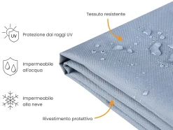 Protezione impermeabile CHUVA 150 cm 120 cm 70 cm Grigio