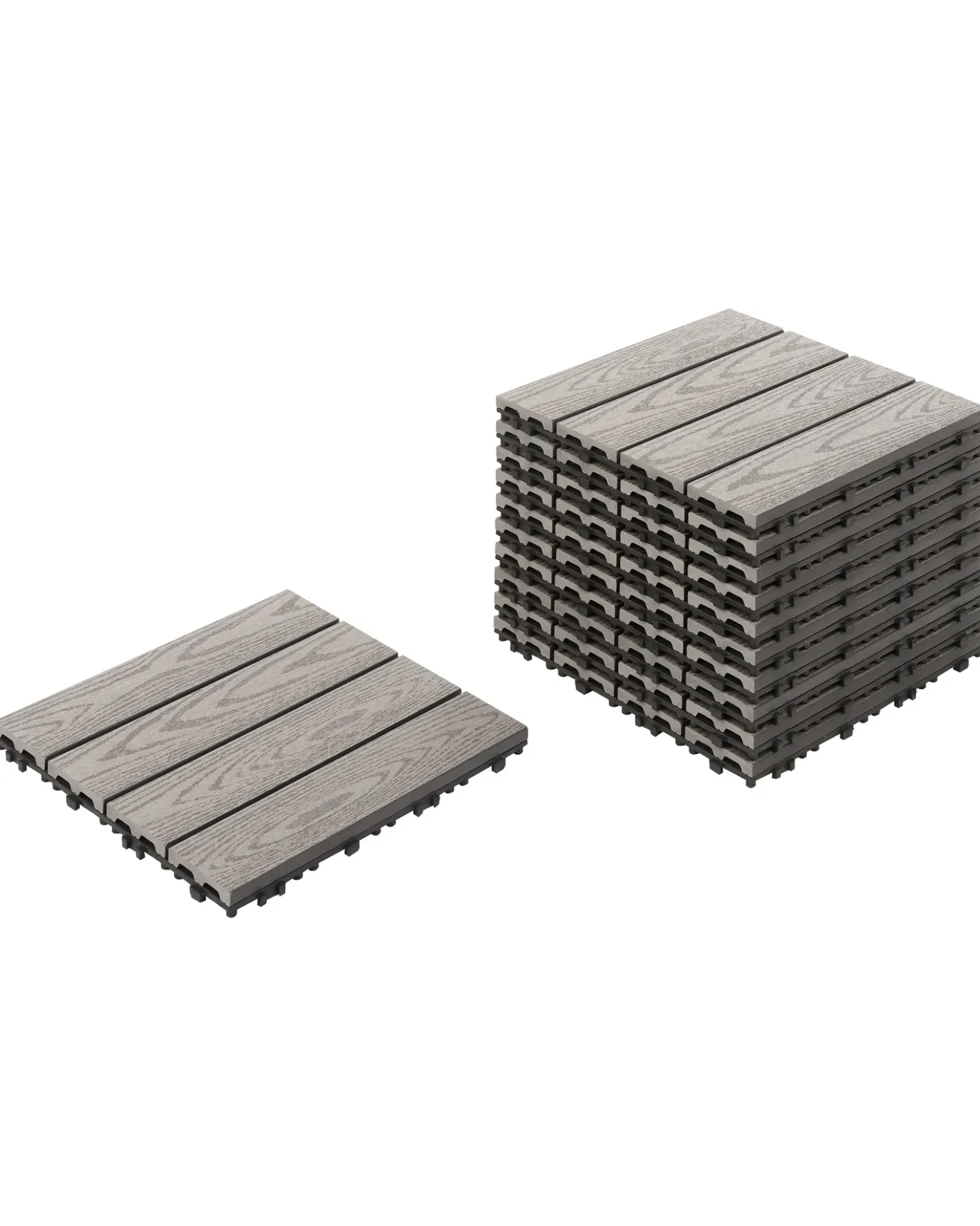 Rivestimenti e piastrelle da esterno ATESSA Composito legno-plastica (WPC) Grigio