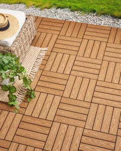 Rivestimenti e piastrelle da esterno ATESSA Composito legno-plastica (WPC) Marrone chiaro