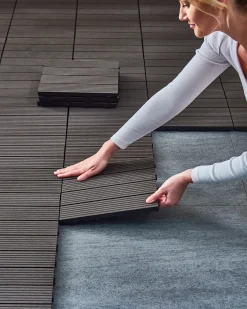 Rivestimenti e piastrelle da esterno ATELETA Composito legno-plastica (WPC) Grigio grafite