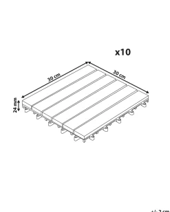Rivestimenti e piastrelle da esterno ACCETTURA Legno di acacia certificato Grigio