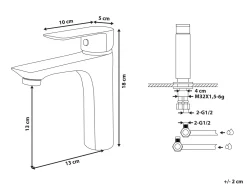 Rubinetteria per lavabo BERLOI Ottone Argento