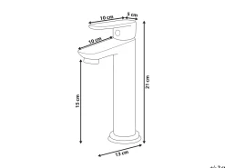 Rubinetteria per lavabo CHIMBOTE Ottone Argento