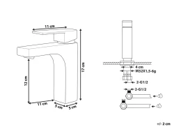 Rubinetteria per lavabo IRUPU Ottone Nero