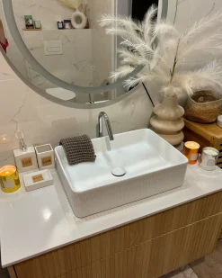 Rubinetteria per lavabo KALAMBO Ottone Argento