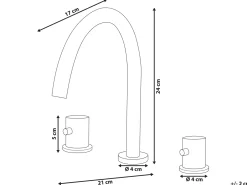 Rubinetteria per lavabo PILCOMAYO Ottone Argento