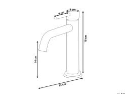 Rubinetteria per lavabo SALINAS Ottone Argento