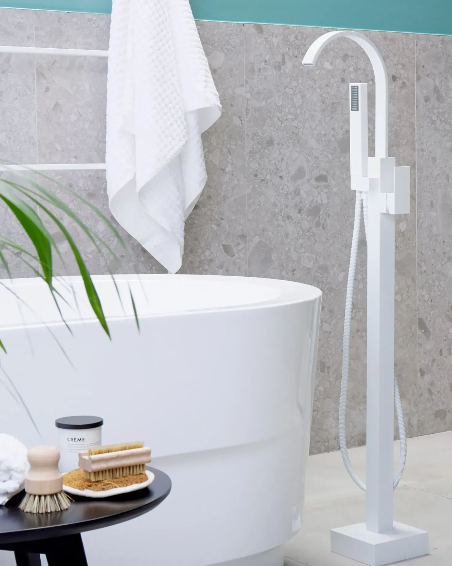 Rubinetteria per vasca da bagno freestanding RIBBON Bianco