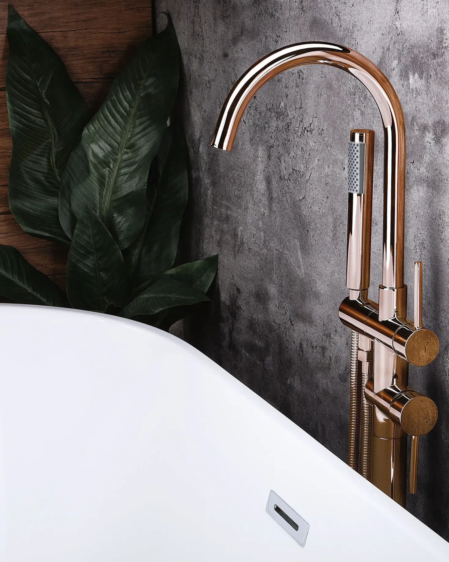 Rubinetteria per vasca da bagno freestanding TUGELA Rame
