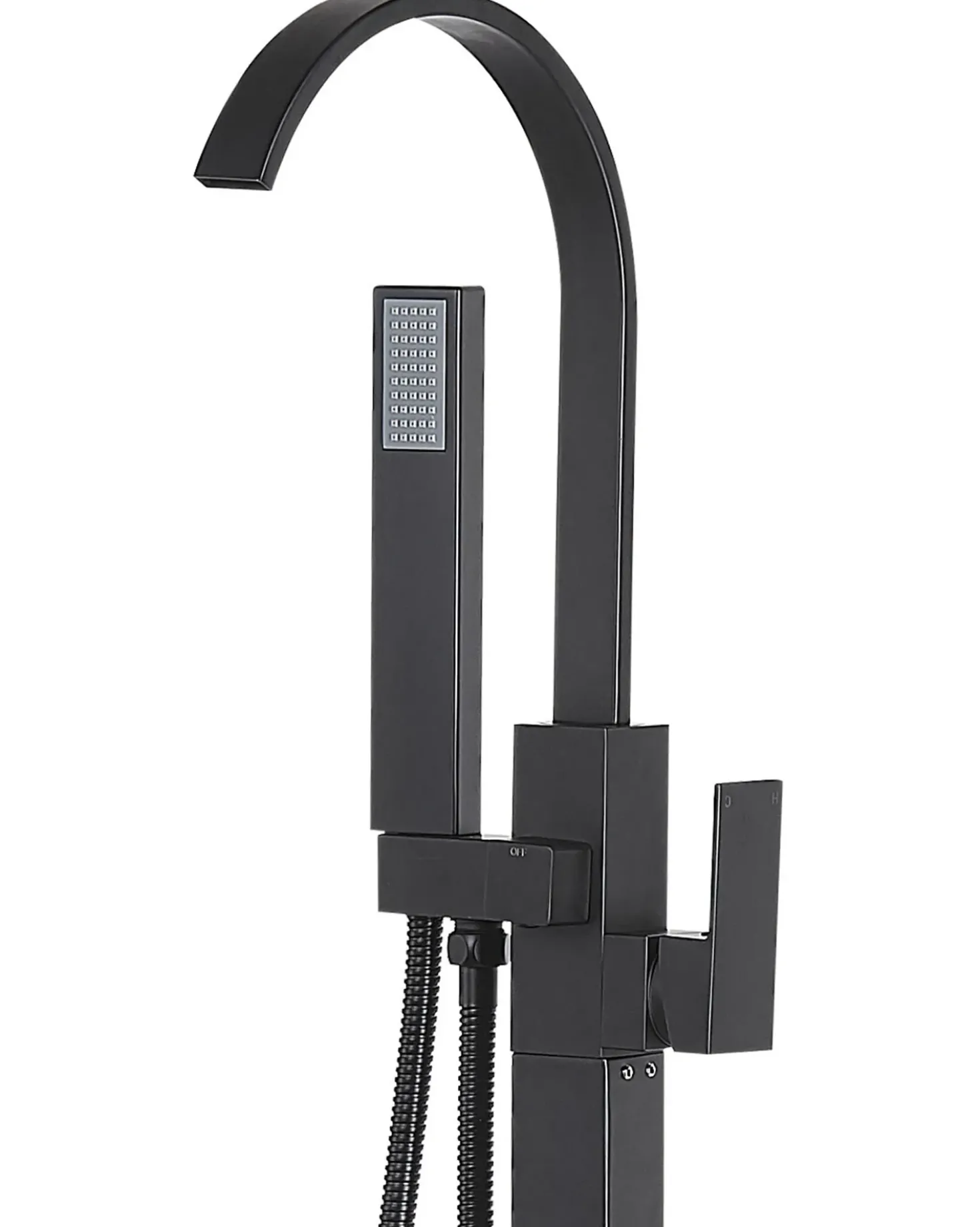 Rubinetteria per vasca da bagno freestanding RIBBON Nero