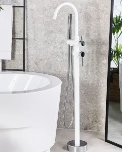 Rubinetteria per vasca da bagno freestanding TUGELA Bianco/Argento