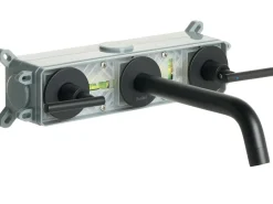 rubinetto miscelatore da parete per lavabo ISHINCA Ottone Nero
