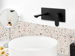 rubinetto miscelatore da parete per lavabo CHUNGARA Ottone Nero