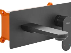rubinetto miscelatore da parete per lavabo CHUNGARA Ottone Nero