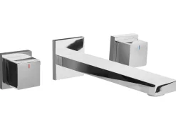 rubinetto miscelatore da parete per lavabo PAILON Ottone Argento