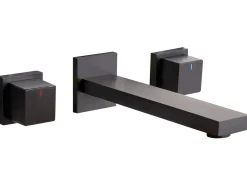 rubinetto miscelatore da parete per lavabo PAILON Ottone Nero