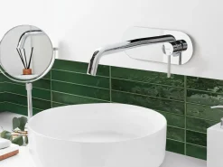 rubinetto miscelatore da parete per lavabo GUAIBA Ottone Argento