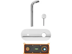 rubinetto miscelatore da parete per lavabo GUAIBA Ottone Argento