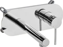 rubinetto miscelatore da parete per lavabo CLAVIJO Ottone Argento