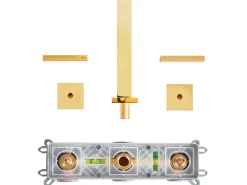 rubinetto miscelatore da parete per lavabo BERRACO Ottone Oro
