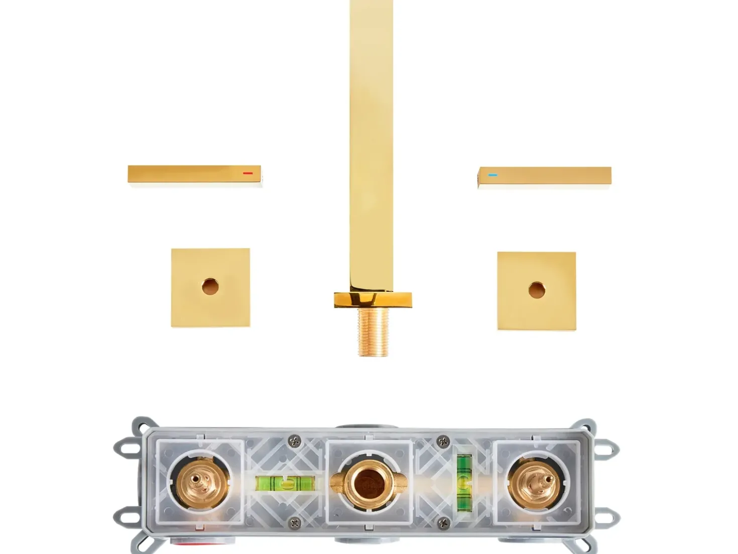 rubinetto miscelatore da parete per lavabo BERRACO Ottone Oro