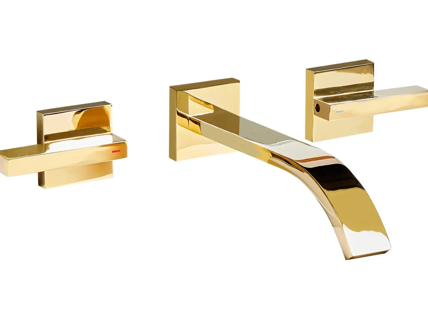 rubinetto miscelatore da parete per lavabo BERRACO Ottone Oro