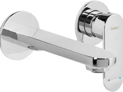 rubinetto miscelatore da parete per lavabo GUATAVIA Ottone Argento