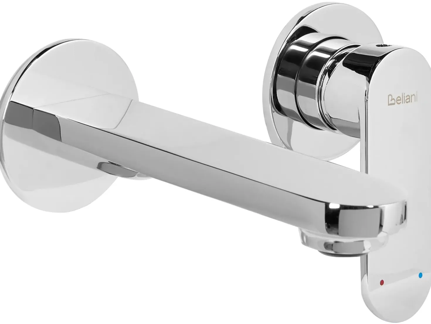 rubinetto miscelatore da parete per lavabo GUATAVIA Ottone Argento