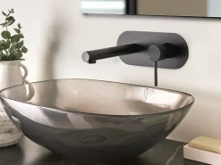 rubinetto miscelatore da parete per lavabo CLAVIJO Ottone Nero