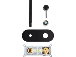 rubinetto miscelatore da parete per lavabo CLAVIJO Ottone Nero