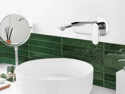 rubinetto miscelatore da parete per lavabo CHAPALA Ottone Argento