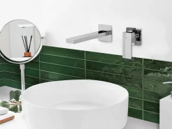 rubinetto miscelatore da parete per lavabo ANTOFAGASTA Ottone Argento