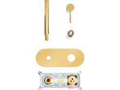 rubinetto miscelatore da parete per lavabo CLAVIJO Ottone Oro
