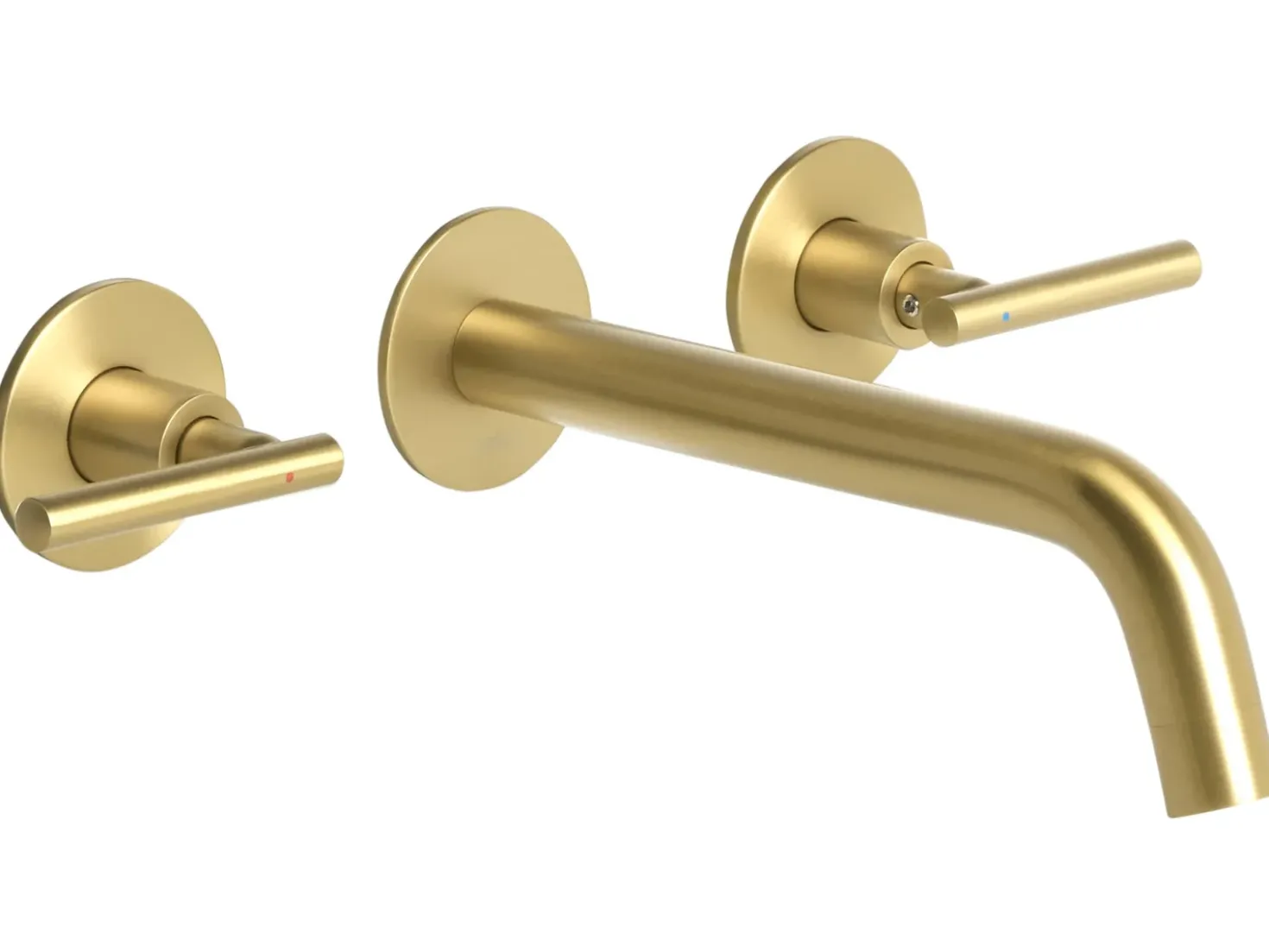 rubinetto miscelatore da parete per lavabo ISHINCA Ottone Oro