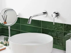 rubinetto miscelatore da parete per lavabo TRAFUL Ottone Argento