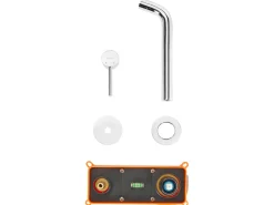 rubinetto miscelatore da parete per lavabo TRAFUL Ottone Argento