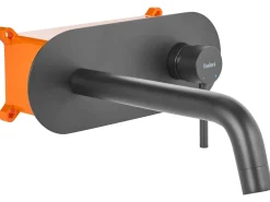 rubinetto miscelatore da parete per lavabo GUAIBA Ottone Nero