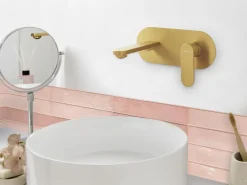 rubinetto miscelatore da parete per lavabo CHAPALA Ottone Oro