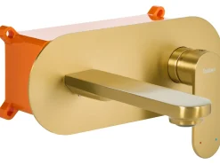 rubinetto miscelatore da parete per lavabo CHAPALA Ottone Oro