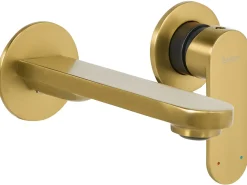 rubinetto miscelatore da parete per lavabo GUATAVIA Ottone Oro