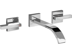 rubinetto miscelatore da parete per lavabo BERRACO Ottone Argento